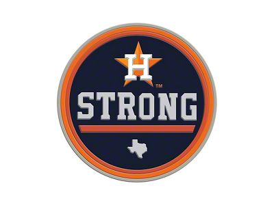 Houston Astros Embossed Emblem; Blue and Orange (Universal; Some Adaptation May Be Required)