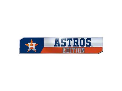 Houston Astros Embossed Emblems; Blue and Orange (Universal; Some Adaptation May Be Required)