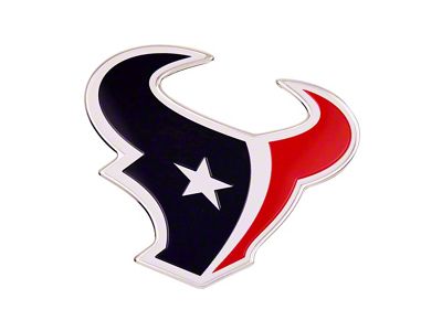 Houston Texans Embossed Emblem; Navy (Universal; Some Adaptation May Be Required)