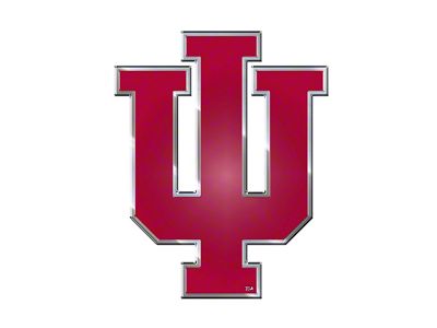 Indiana University Embossed Emblem; Crimson (Universal; Some Adaptation May Be Required)