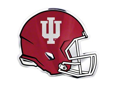 Indiana University Embossed Helmet Emblem; Crimson (Universal; Some Adaptation May Be Required)