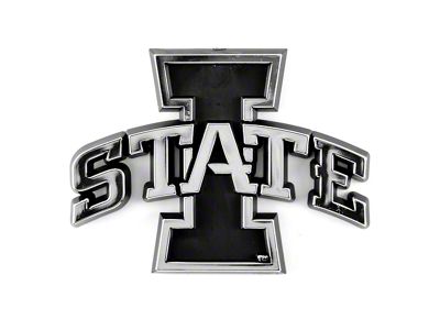 Iowa State University Molded Emblem; Chrome (Universal; Some Adaptation May Be Required)