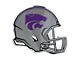 Kansas State University Embossed Helmet Emblem; Purple and Gray (Universal; Some Adaptation May Be Required)