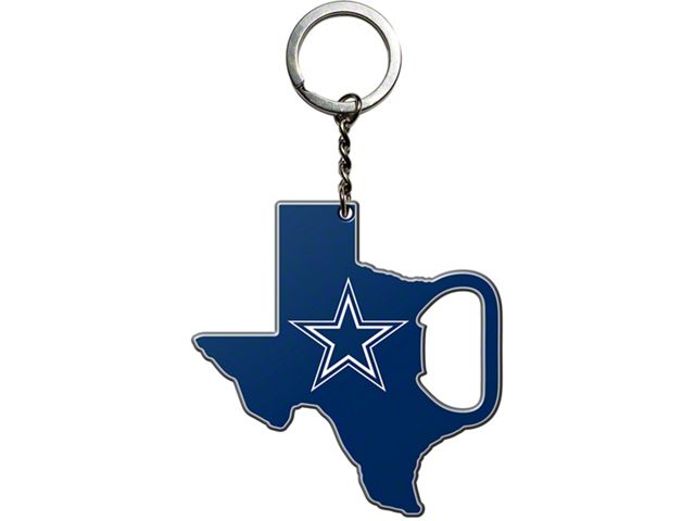Keychain Bottle Opener with Dallas Cowboys Logo; Blue