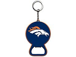 Keychain Bottle Opener with Denver Broncos Logo; Blue