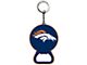 Keychain Bottle Opener with Denver Broncos Logo; Blue