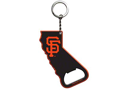 Keychain Bottle Opener with San Francisco Giants Logo; Orange and Black