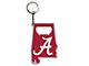 Keychain Bottle Opener with University of Alabama Logo; Red