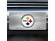 License Plate with Pittsburgh Steelers Logo; Stainless Steel (Universal; Some Adaptation May Be Required)