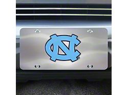 License Plate with University of North Carolina Logo; Stainless Steel (Universal; Some Adaptation May Be Required)