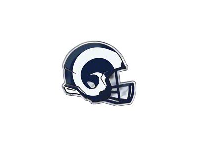 Los Angeles Rams Embossed Helmet Emblem; Blue (Universal; Some Adaptation May Be Required)