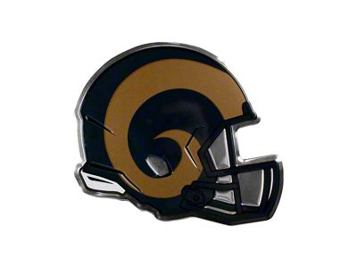 Los Angeles Rams Embossed Helmet Emblem; Blue and Gold (Universal; Some Adaptation May Be Required)
