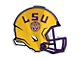 LSU Embossed Helmet Emblem; Purple and Yellow (Universal; Some Adaptation May Be Required)