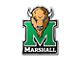 Marshall University Embossed Emblem; Green and Tan (Universal; Some Adaptation May Be Required)