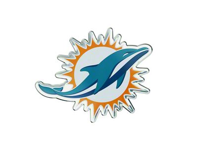 Miami Dolphins Embossed Emblem; Aqua (Universal; Some Adaptation May Be Required)