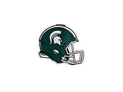 Michigan State University Embossed Helmet Emblem; Green (Universal; Some Adaptation May Be Required)