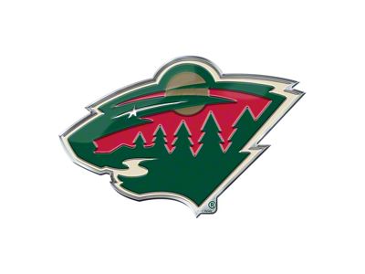 Minnesota Wild Embossed Emblem; Green (Universal; Some Adaptation May Be Required)