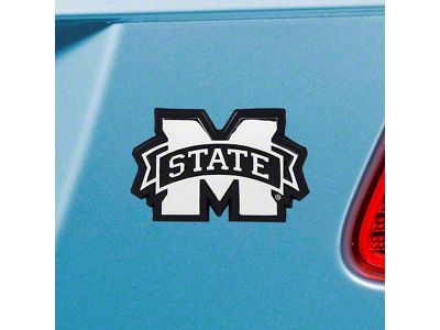 Mississippi State University Emblem; Chrome (Universal; Some Adaptation May Be Required)