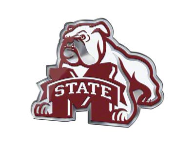 Mississippi State University Embossed Emblem; Maroon (Universal; Some Adaptation May Be Required)