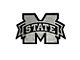 Mississippi State University Molded Emblem; Chrome (Universal; Some Adaptation May Be Required)