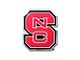 NC State University Embossed Emblem; Red (Universal; Some Adaptation May Be Required)
