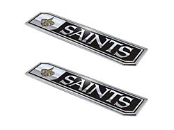 New Orleans Saints Embossed Emblems; Black (Universal; Some Adaptation May Be Required)