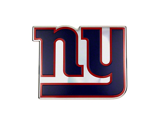 New York Giants Embossed Emblem; Dark Blue (Universal; Some Adaptation May Be Required)