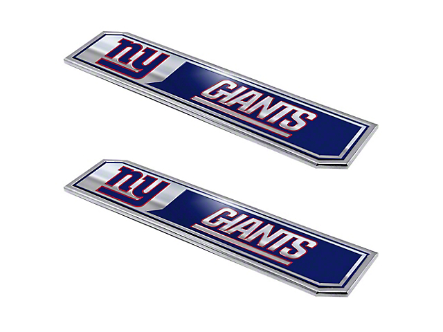 New York Giants Embossed Emblems; Dark Blue (Universal; Some Adaptation May Be Required)