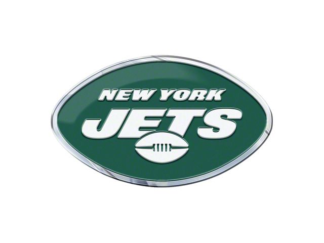 New York Jets Embossed Emblem; Green (Universal; Some Adaptation May Be Required)
