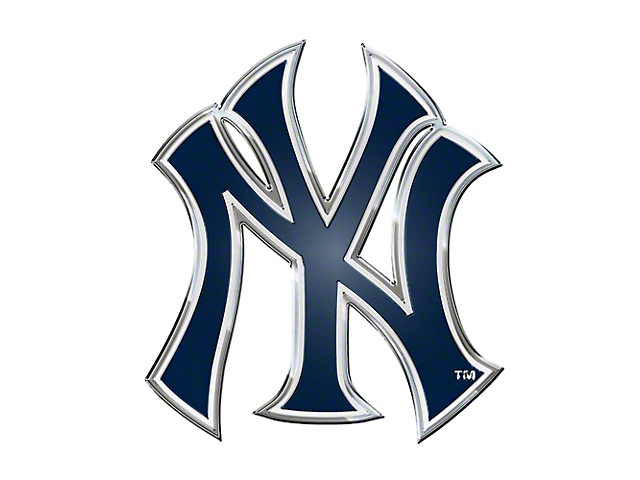 New York Yankees Embossed Emblem; Blue (Universal; Some Adaptation May Be Required)