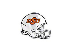 Oklahoma State University Embossed Helmet Emblem; Orange (Universal; Some Adaptation May Be Required)