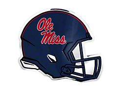 Ole Miss Embossed Helmet Emblem; Navy (Universal; Some Adaptation May Be Required)