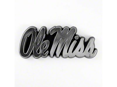 Ole Miss Molded Emblem; Chrome (Universal; Some Adaptation May Be Required)