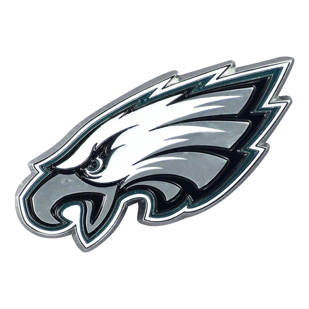 Tundra Philadelphia Eagles Embossed Emblem; White and Green