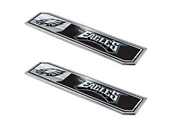 Philadelphia Eagles Embossed Emblems; Black (Universal; Some Adaptation May Be Required)
