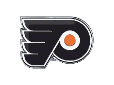 Philadelphia Flyers Embossed Emblem; Orange and Black (Universal; Some Adaptation May Be Required)