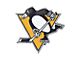 Pittsburgh Penguins Embossed Emblem; Yellow and Black (Universal; Some Adaptation May Be Required)