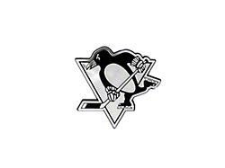 Pittsburgh Penguins Molded Emblem; Chrome (Universal; Some Adaptation May Be Required)
