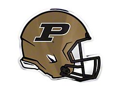 Purdue University Embossed Helmet Emblem; Gold and Black (Universal; Some Adaptation May Be Required)