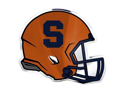 Syracuse University Embossed Helmet Emblem; Blue and Orange (Universal; Some Adaptation May Be Required)