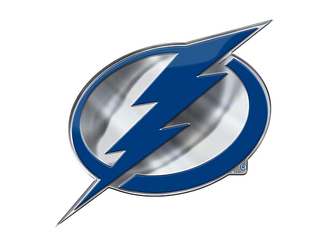 Tampa Bay Lightning Embossed Emblem; Royal (Universal; Some Adaptation May Be Required)