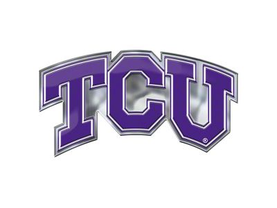 TCU University Embossed Emblem; Purple (Universal; Some Adaptation May Be Required)