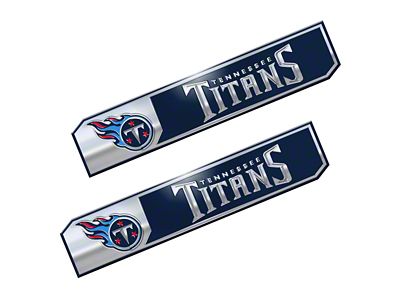 Tennessee Titans Embossed Emblems; Blue and Red (Universal; Some Adaptation May Be Required)