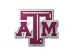 Texas A&M University Embossed Emblem; Maroon (Universal; Some Adaptation May Be Required)