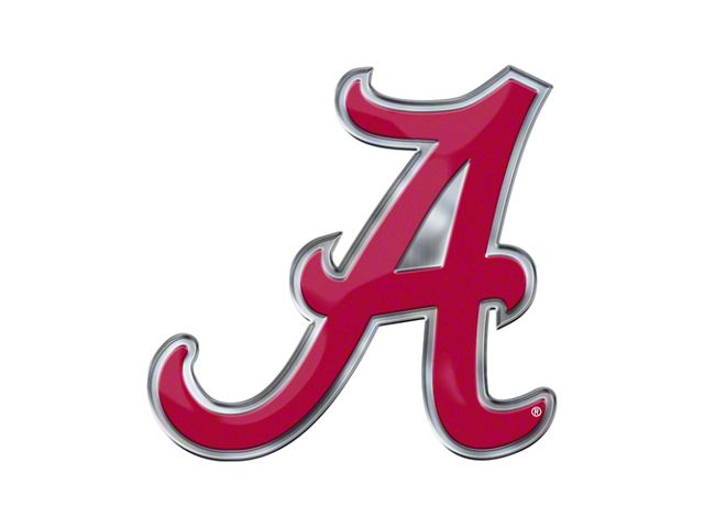 University of Alabama Embossed Emblem; Crimson (Universal; Some Adaptation May Be Required)