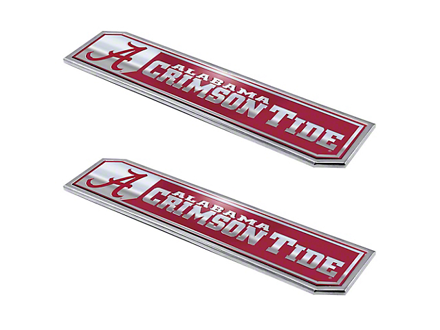 University of Alabama Embossed Emblems; Crimson (Universal; Some Adaptation May Be Required)