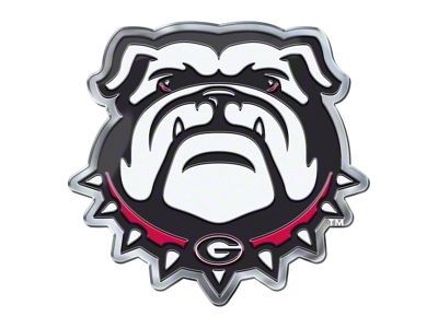 University of Georgia Embossed Emblem; Red and Black (Universal; Some Adaptation May Be Required)