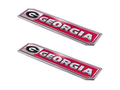 University of Georgia Embossed Emblems; Red (Universal; Some Adaptation May Be Required)