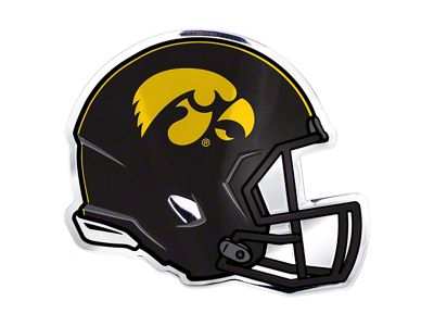 University of Iowa Embossed Helmet Emblem; Gold and Black (Universal; Some Adaptation May Be Required)