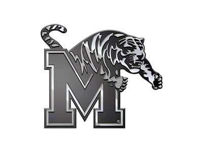 University of Memphis Molded Emblem; Chrome (Universal; Some Adaptation May Be Required)